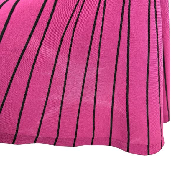 Prabal Gurung Dress Womens 0 Magenta Off the Shoulder Dotted Fit and Flare Knit - Picture 6 of 13